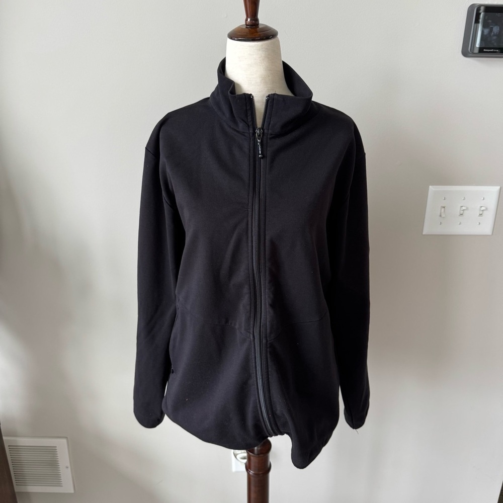 Woolrich Long Sleeve Activewear Black Zip-Up Jacket